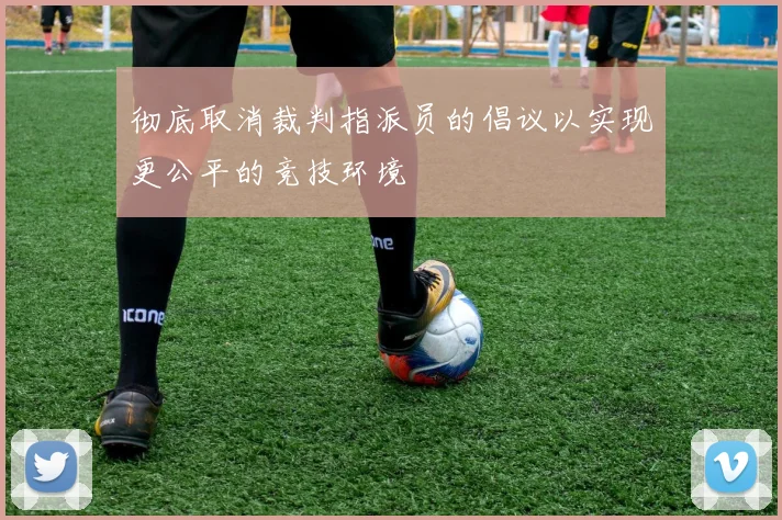 彻底取消裁判指派员的倡议以实现更公平的竞技环境
